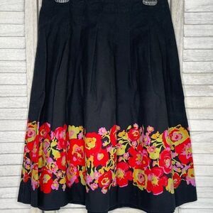 Isaac Mizrahi Twill Midi Skirt Size 6